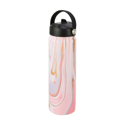 Large Capacity Water Bottle Wide Mouth 32 oz Flask Stainless Steel Travel Mug With Various Lid